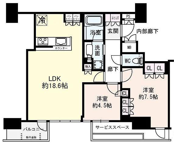 Kitahama Mid Tower / 2LDK, Osaka photo 13