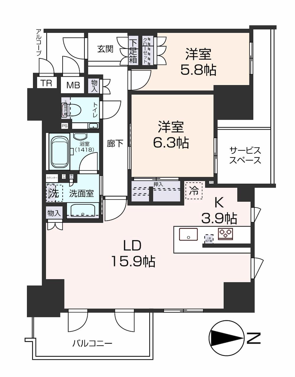 Geo Tower Shinmachi / 2LDK, Osaka photo 15