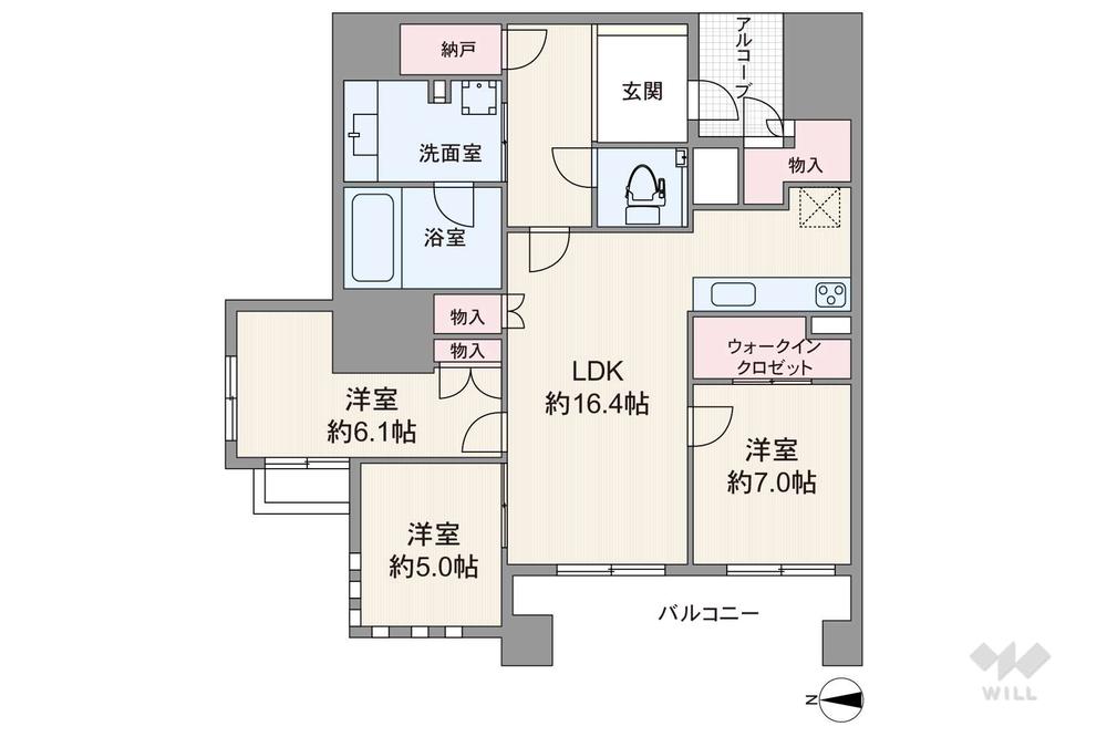 Grand Maison Kita-Horie Residence / 3LDK, Osaka photo 5