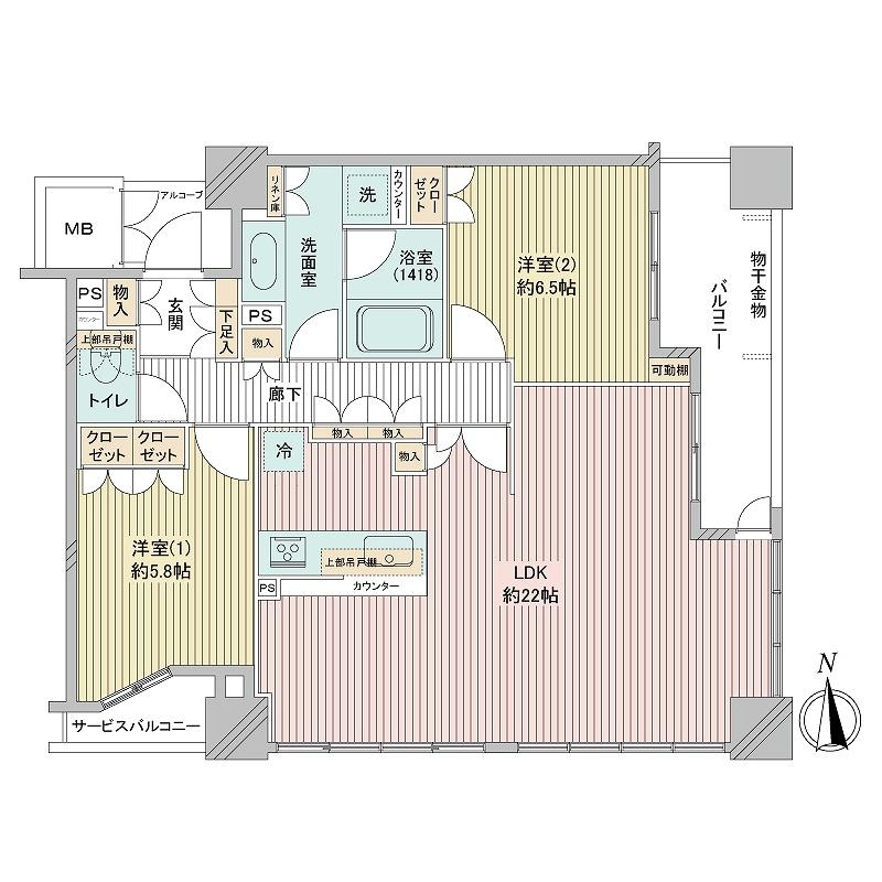 Classy Tower Minamisemba / 2LDK, Osaka photo 13