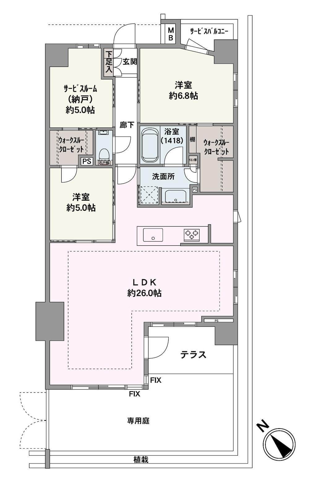 Clio Yokohama Tsunashima Grace Terrace / 2LDK+S, Kanagawa photo 18